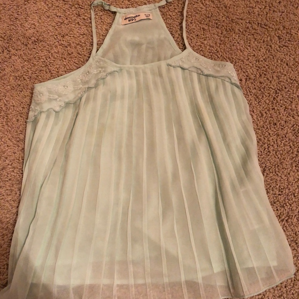 greenish tank w lace detailing from abercrombie